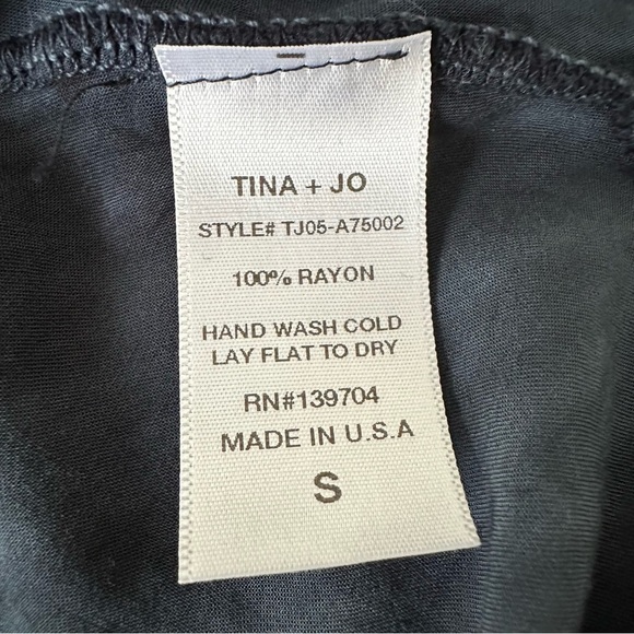 TINA+JO Anthro Gradient Blue Rayon Kimono Topper Relaxed Fit Casual Coverup Sm - Picture 9 of 13